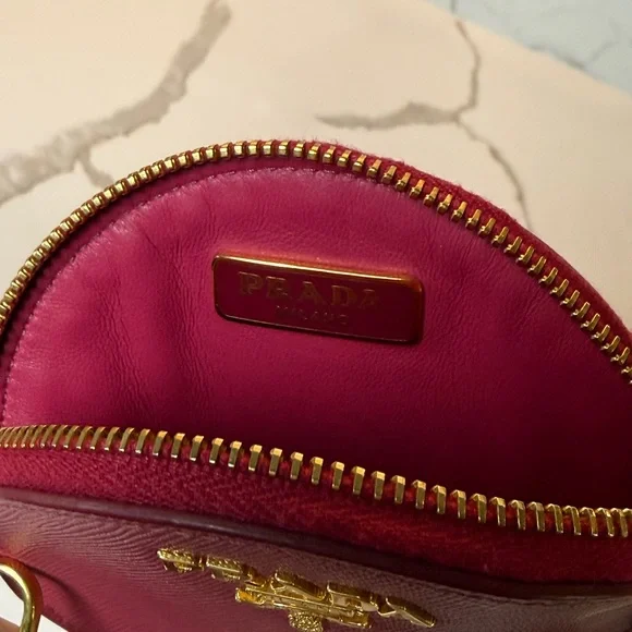 Prada Saffiano Leather Pink Wristlet - Picture 4 of 8